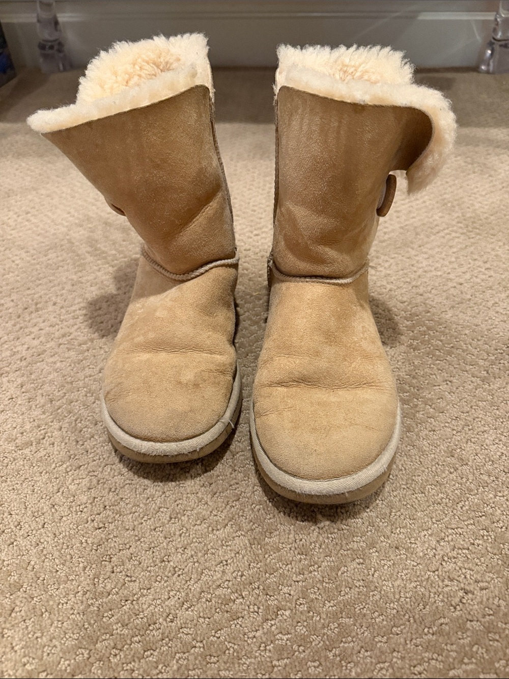 UGG Chestnut Shearling-Lined Mid-Calf Boots